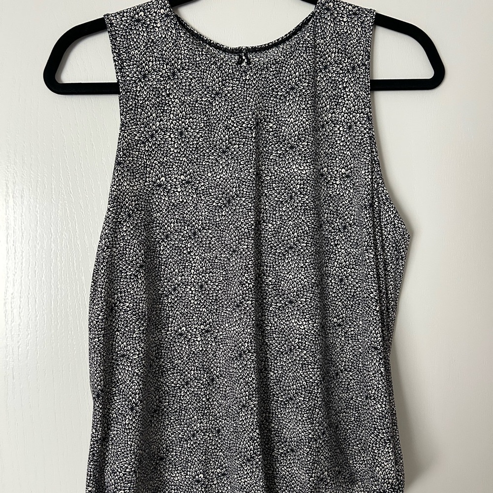 lululemon athletica Black and White Floral Tank